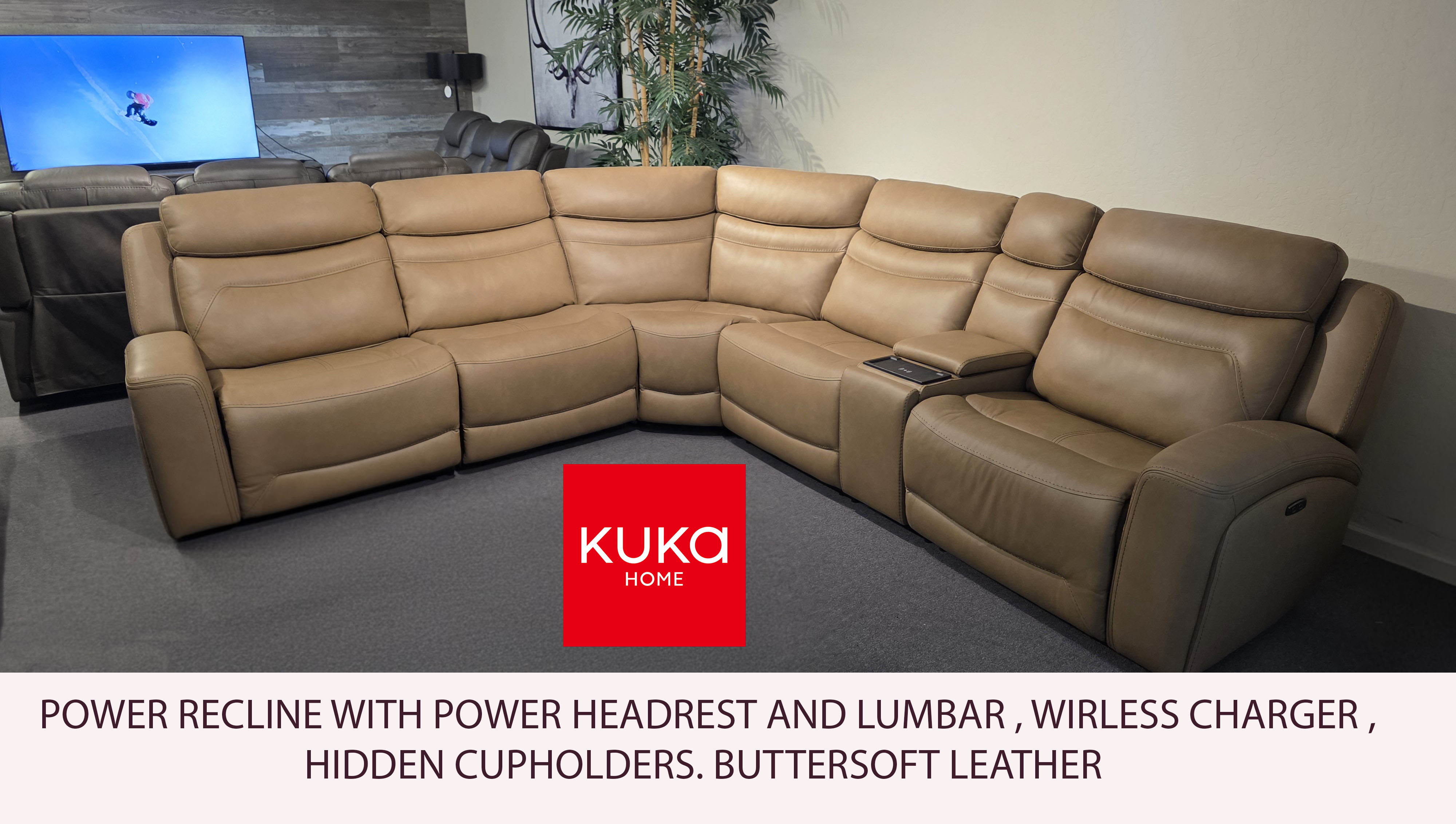 Kuka Leather 6 Piece Power Sectional - primary view